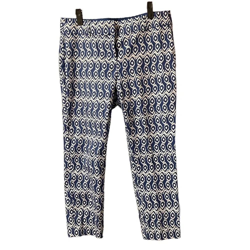 ANN TAYLOR CARNEGIE PATTERNED CROPPED PANTS